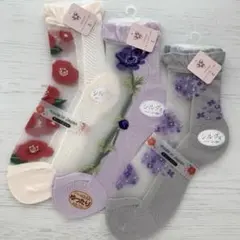 新品 シースルーソックス 22～24cm 3足セット