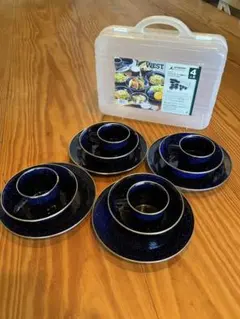 ② CAPTAINSTAG M-1078 食器セット 4人用 キャリングケース付のサムネイル