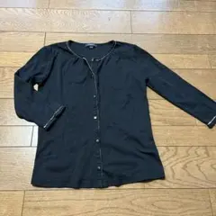 バーバリー　160 美品　カーディガン　黒　七分袖のサムネイル