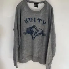 古着　UNITY プリント グレー トレーナー