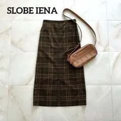 SLOBE IENA チェック柄 タイトスカート 日本製 裏地付き M