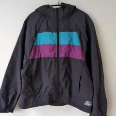 CAMPZ☆マウンテンパーカーウィンドブレーカー 黒/青/紫 M