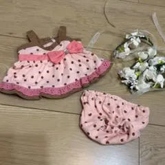 미사용 マザーガーデン うさもも着せ替え服 ハート柄のキャミ＆ショーツ