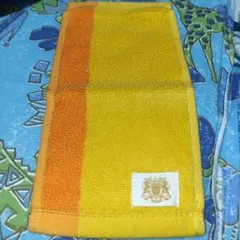 オレンジとイエローのタオルハンカチ