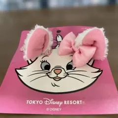 マリー 耳付き　髪留め　パッチン　 ピンク