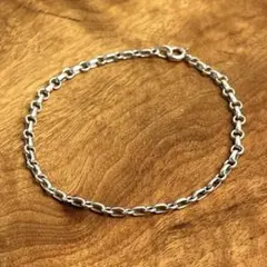 US ヴィンテージ シルバー デザインリンク ブレスレット STERLING