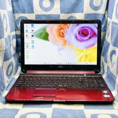 爆速SSD500G☆i7☆大人気赤ノートパソコン♪ブルーレイ&カメラ！Win11
