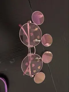 ディズニー パルパルーザ ミニー ミッキー型 サングラス ピンク ハート