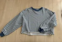 【匿名配送】ストライプ柄 クロップド丈 トレーナー　WEGO