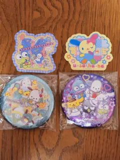 サンリオキャラクターズ シールクッキー3&缶バッジセットぽちゃっこ