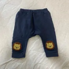 膝あて　ズボン　ライオン　モンキーパンツ　ネイビー　紺　春　秋　冬