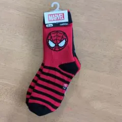 スパイダーマン キッズ靴下 3歳用 赤黒