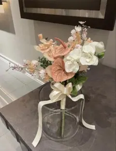 【めちゃオススメ♡】アーティシャルフラワー 造花 ウエディングブーケ ブートニア