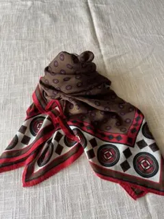 シンプルライフ　幾何学模様 大判シルクスカーフ