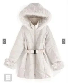 ダウンジャケット ファー付き 白