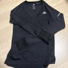 adidas running Vネック長袖トップス