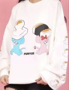 PUNYUS☆10thアニバーサリーfamilyビッグトレーナー☆グレー☆4 - メルカリ