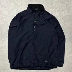 NIKE ナイロン ハーフジップ プルオーバー ネイビー