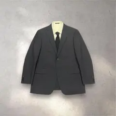【希少190】スーツカンパニー×高級シルク混 ビジネススーツ 黒 ジャケット
