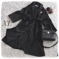 Yino ロングコート レディース マキシ丈◆ チェスターコート 黒 厚手 秋冬