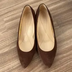 UNTITLED 本革　スエードパンプス 茶色