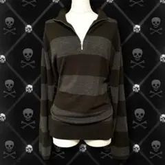 y2k 平成ギャル ロングTシャツ ボーダー ニット グランジ お兄系 00s