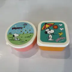 SNOOPY スヌーピー 保存容器 タッパ　2個　セットのサムネイル