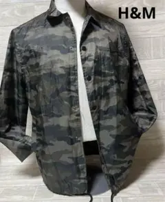 H&M ナイロン　ジャケット　迷彩　カモフラ　US Sサイズのサムネイル