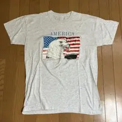 H126☆シングルステッチTシャツ☆万国旗☆90s☆USA製☆Lサイズ 