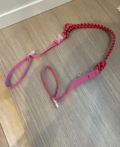 赤とピンクのショルダーストラップ