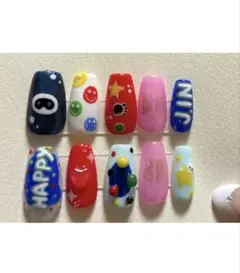 bts jinハンドメイド　ネイルチップ