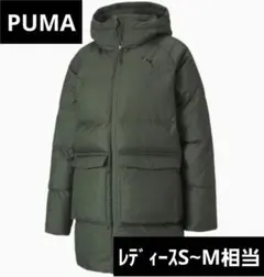 値下げ【PUMA/プーマ】オリーブグリーン フード付きダウンジャケット フェザー