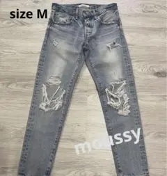 Mサイズ　売り切りセール✨moussy ダメージデニム　ストレート