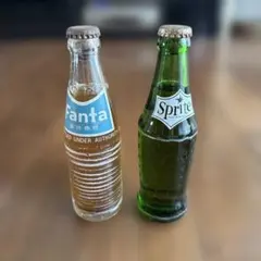 レトロ スプライト ガラス瓶 14本セット ☆超貴重昭和レトロコカコーラの瓶とファンタの瓶とスプライトの