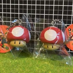 【新品未開封】 スーパーマリオ マスコットフィギュア スーパーキノコ 2個セット