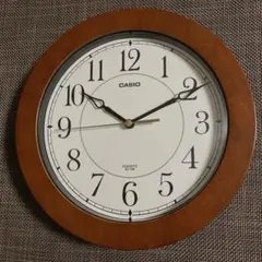 CASIO quartz 掛時計 木製ブラウン　稼働品のサムネイル