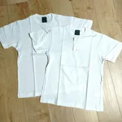 【新品未使用】綿100%国産Tシャツ　ホワイト130cm　2枚セット