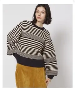 niko and... ガーターボーダーニットプルオーバー