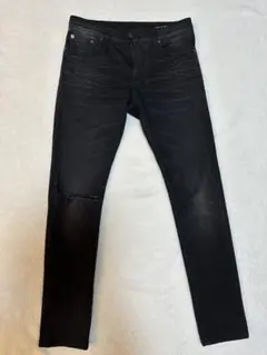 Saint Laurent Paris black denim エディ期 W29 SAINT LAURENT PARIS - D02 M/SK FIVE-ZIP BIKER JEANS These Saint