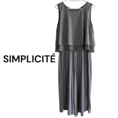 SIMPLICITE ノースリーブ オールインワン グレーのサムネイル