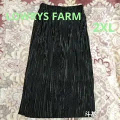 ローリーズファーム　ロングプリーツスカート　2XL　ブラック