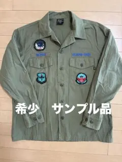 希少　サンプル　ALPHA INDUSTRIES ミリタリーシャツ　ワッペン