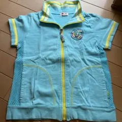 MINI-K キッズ ジップアップ 半袖 ジャケット ライトブルーのサムネイル