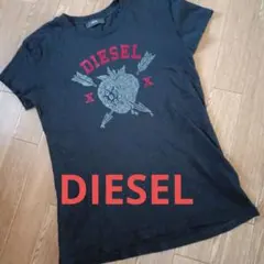DIESEL 黒 レディース 半袖 いちごTシャツ M