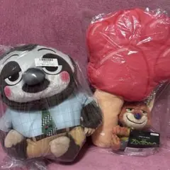 【新品】ズートピア　フラッシュ　ニック　ぬいぐるみ　セット