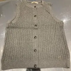 【6624】Crocodile チャコールグレー ニットベストM