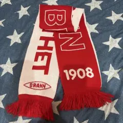 サッカーマフラー赤×白