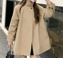 ステンカラーコート ベージュ