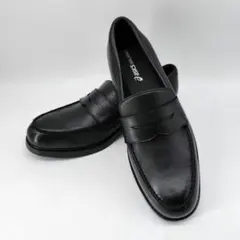 24765✨アシックス レザー コインローファー ドレスシューズ 26cm 黒のサムネイル