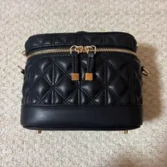 RANDA ランダ キルティング2WAYバニティバッグ ブラック